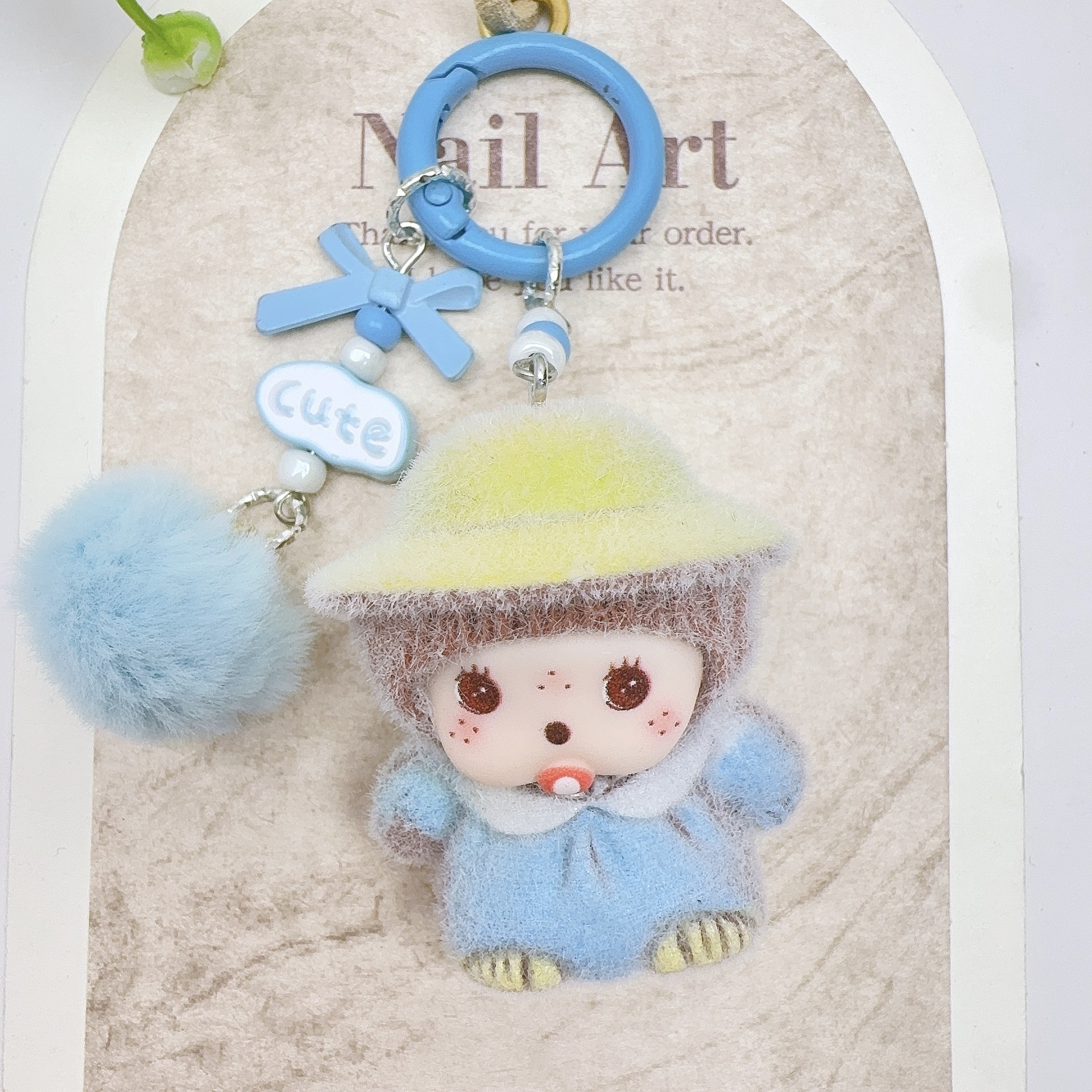 Car Accessories Cute - New model Monchhichi Keychain Anime Cute