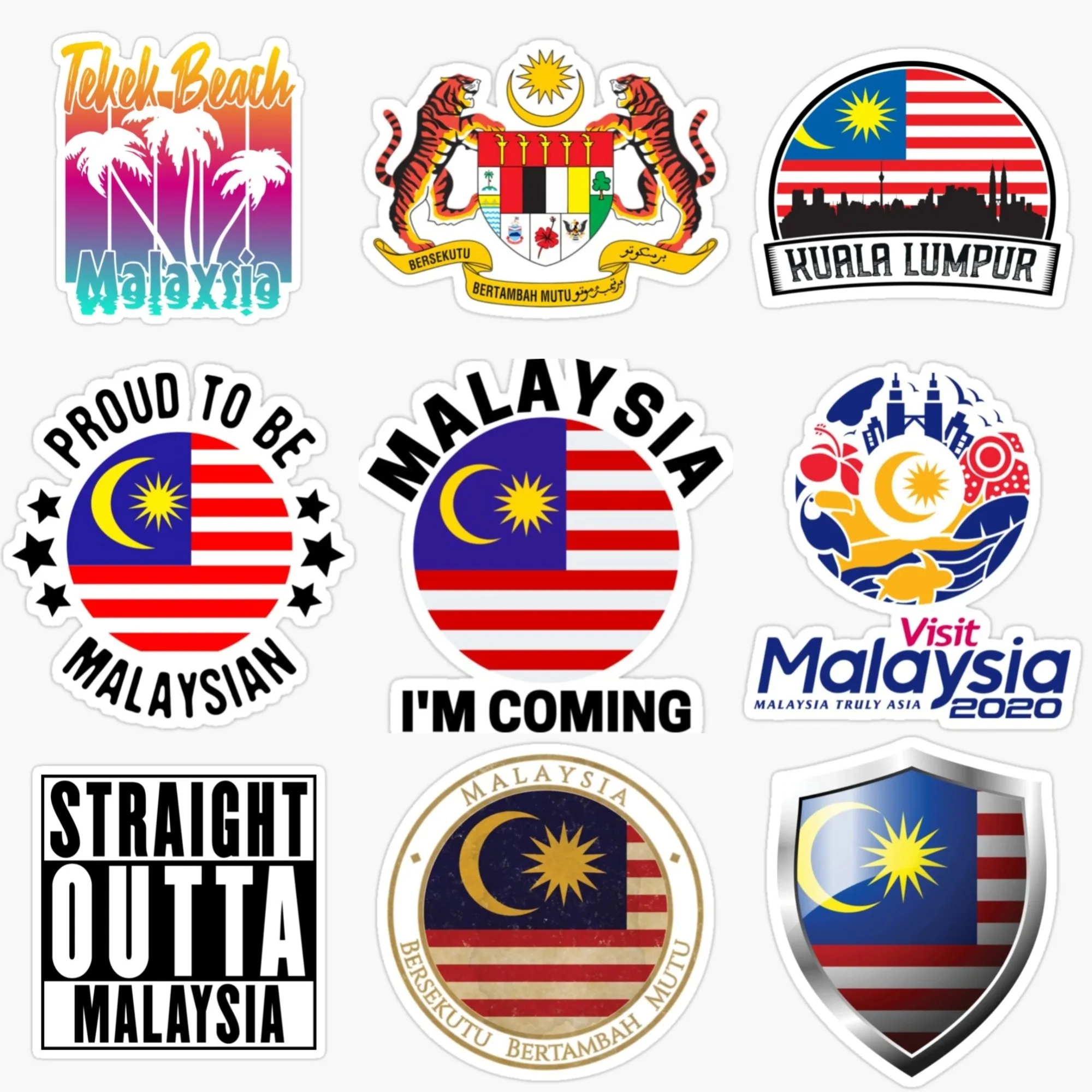 Car Accessories Malaysia - Malaysia Flag National Emblem Creative PVC