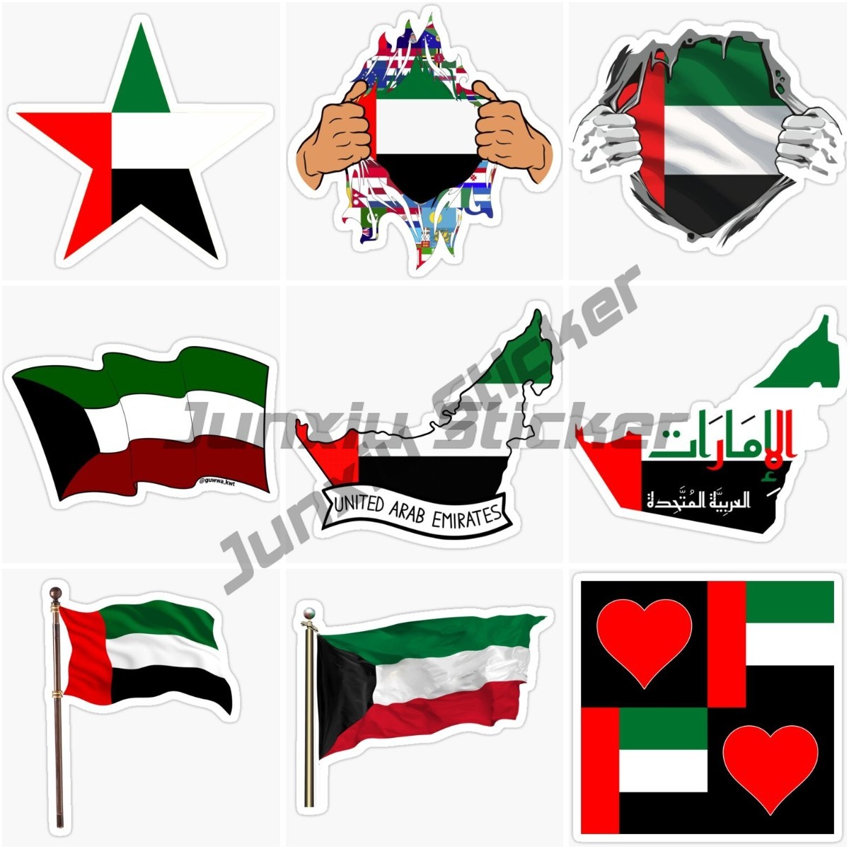 Car Accessories In Dubai - UAE Scenic Dubai Flag Map Landscape