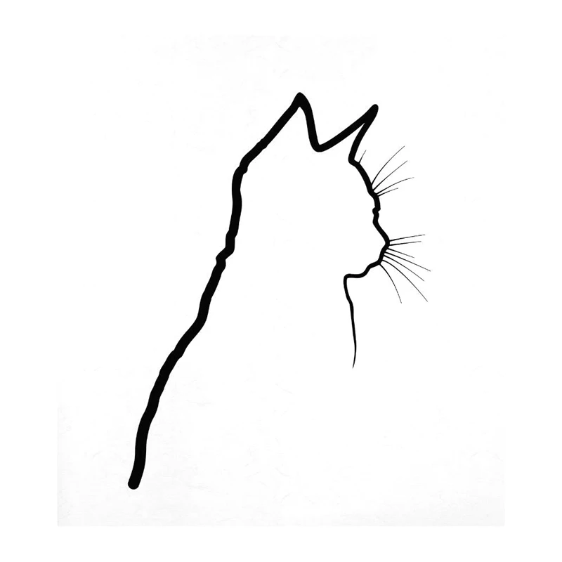 Car Accessories Quotes - Creative Pet Kitten Silhouette Decal Stick