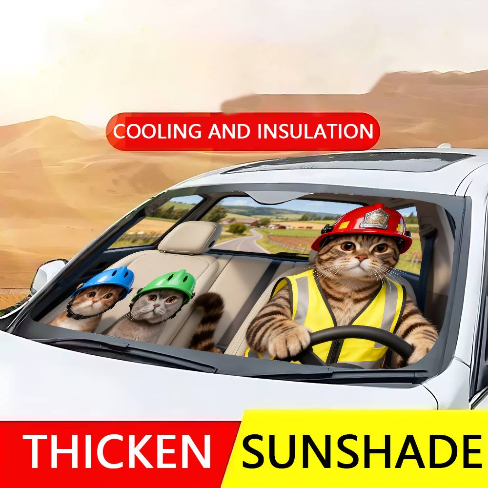 Cat Driving Car SunShade Winds - огляд і ціна Automatic Car Sunshade