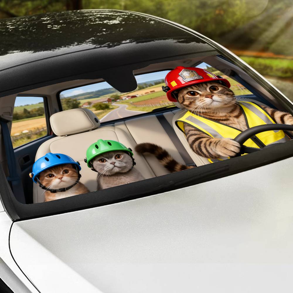 Cat Driving Car SunShade Winds - огляд і ціна Automatic Car Sunshade
