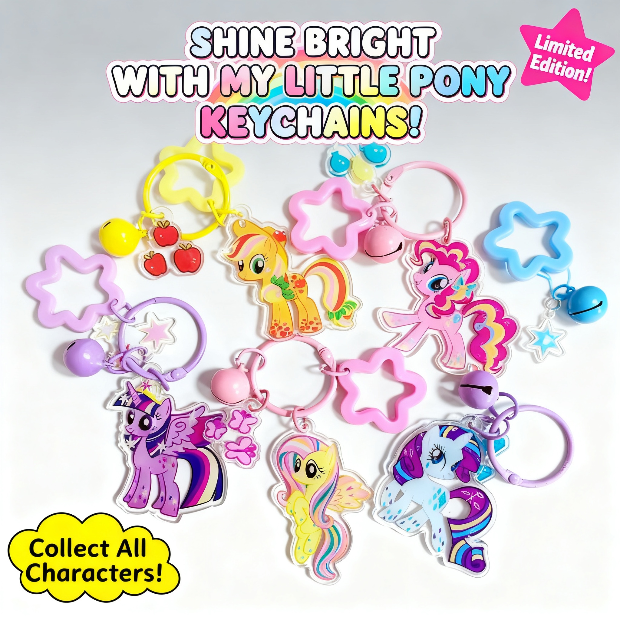 Anime Kawaii Unicorn Keychain  - огляд і ціна Car Accessories Cute
