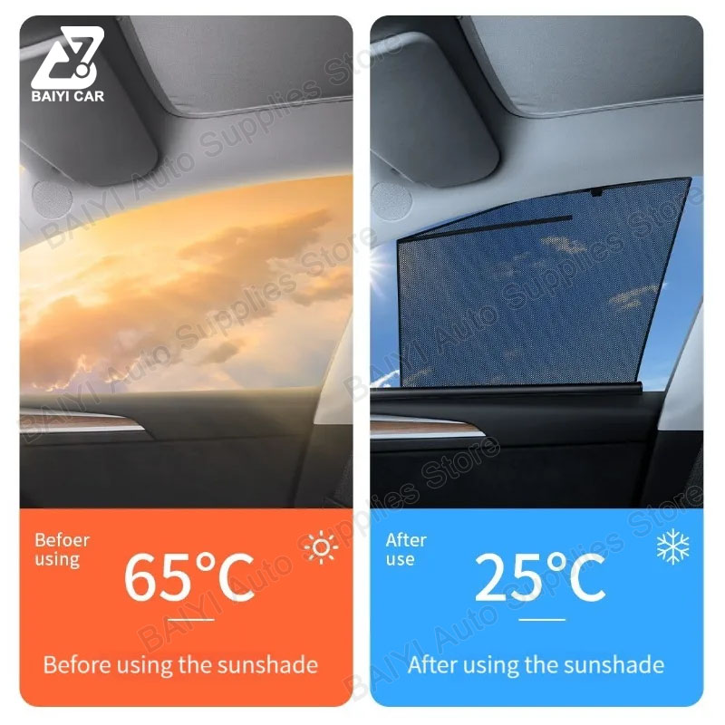 For BESTURN B70 2014-2025 car  - огляд і ціна Automatic Car Sunshade