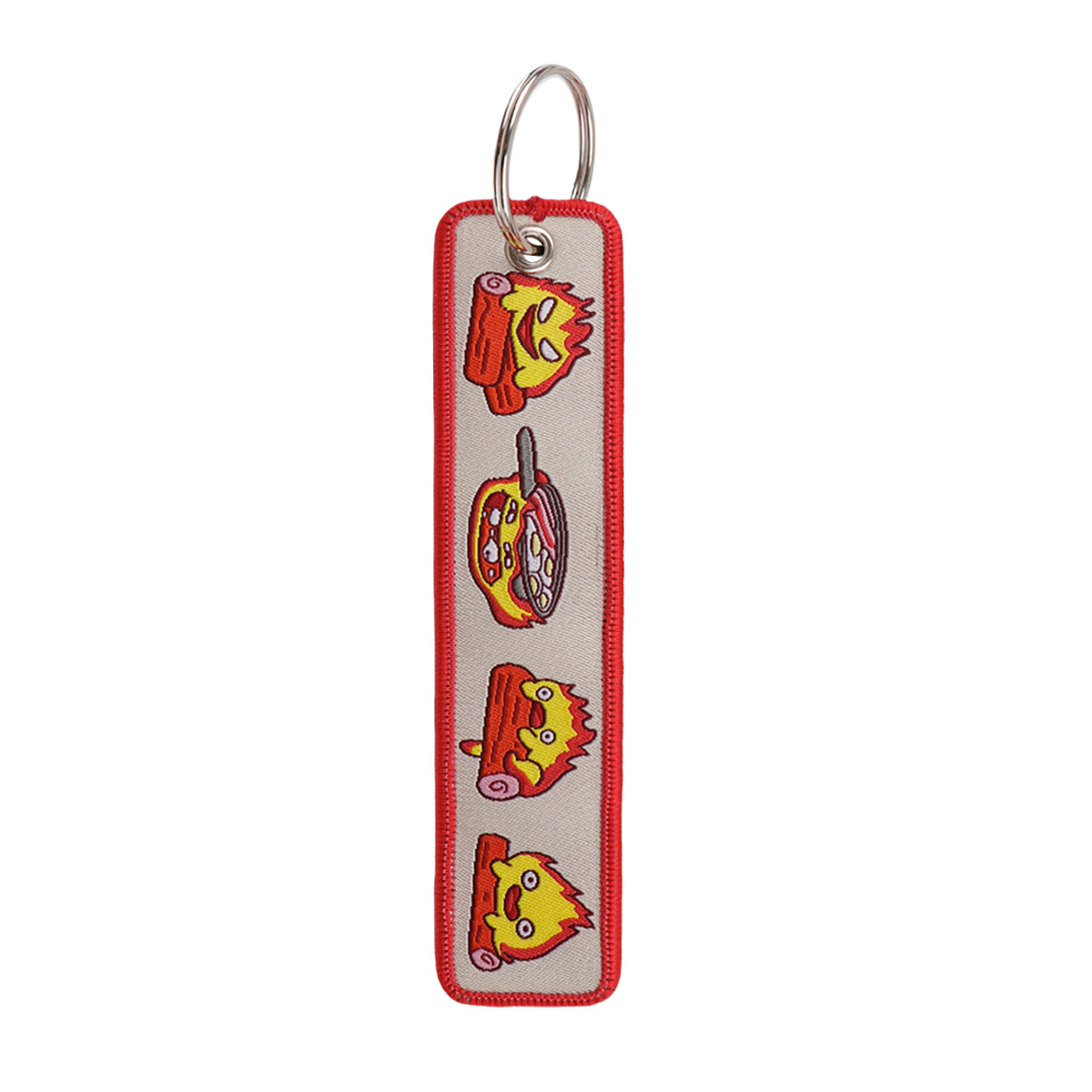 Anime Fire Embroidery Key Fobs - огляд і ціна Car Accessories Cute
