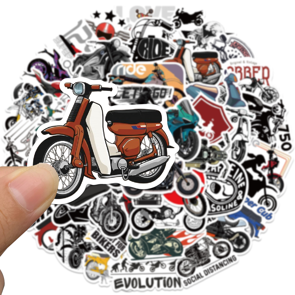 50pcs Retro Motorcycle Sticker - огляд і ціна Car Accessories Quotes