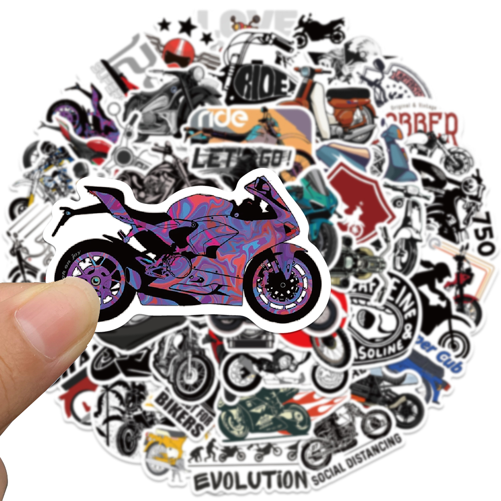 50pcs Retro Motorcycle Sticker - огляд і ціна Car Accessories Quotes