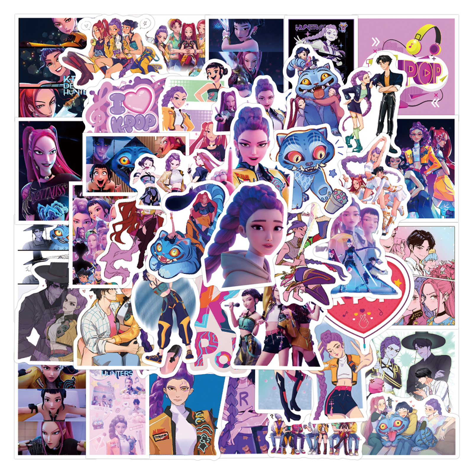 55/110pcs K-Pop Anime cartoon  - огляд і ціна Car Accessories Cute