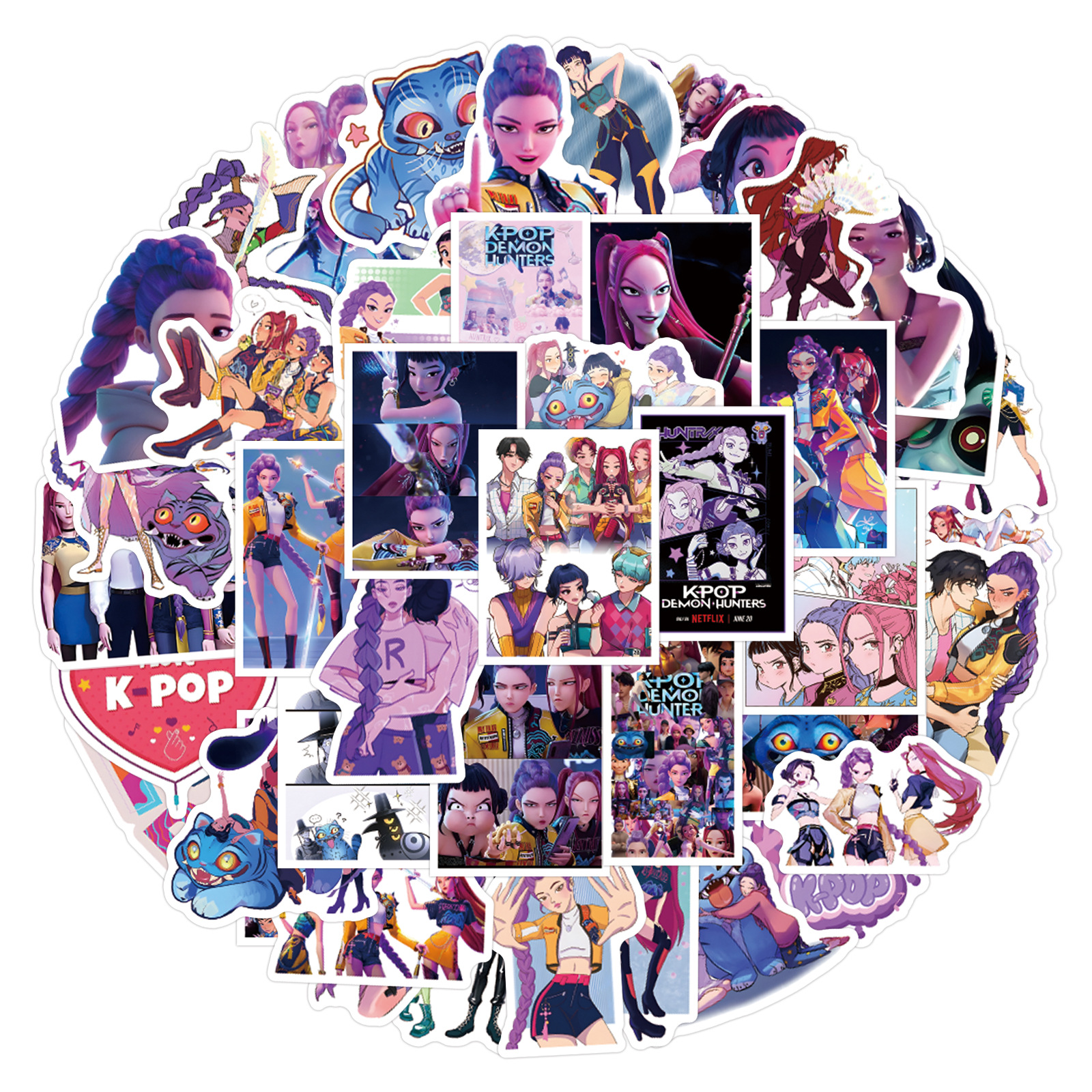 55/110pcs K-Pop Anime cartoon  - огляд і ціна Car Accessories Cute